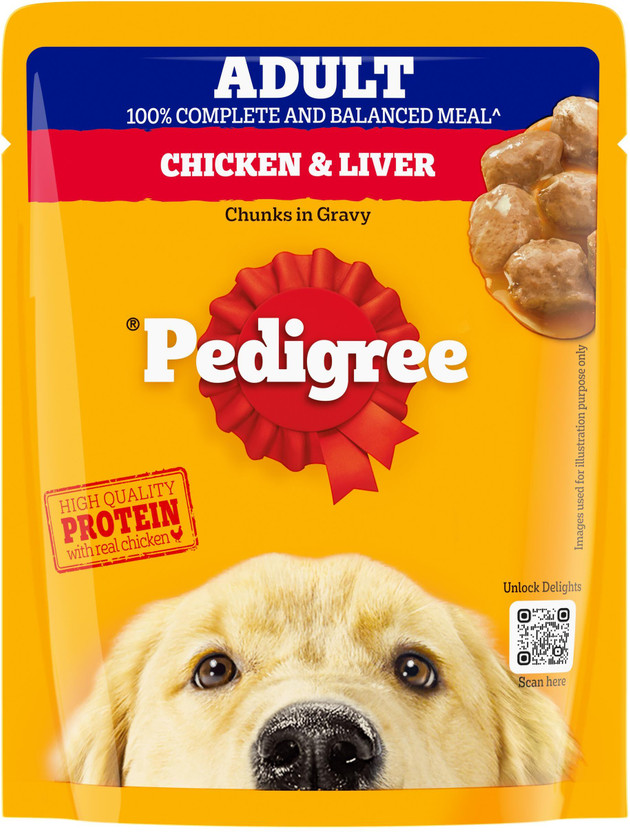 PEDIGREE Gravy Chicken, Liver Chunks 70 g Wet Adult Dog Food