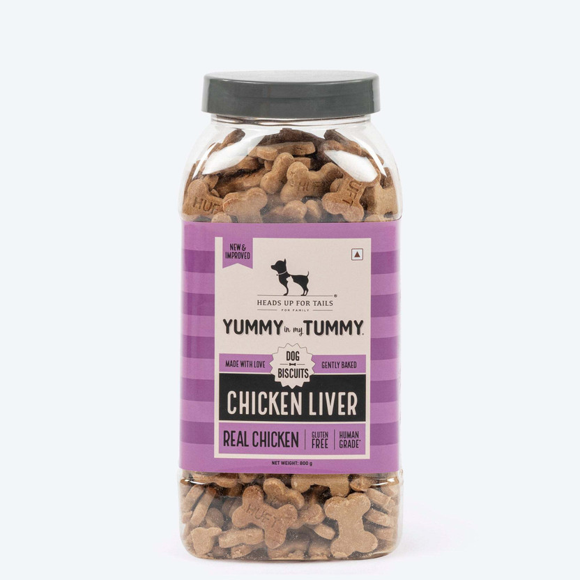 Heads Up For Tails YIMT Chicken Liver Biscuits Chicken Dog Treat(800 g)