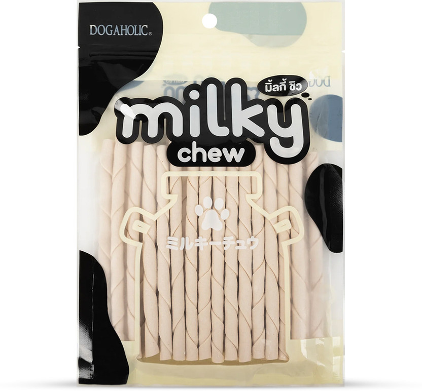 Dogaholic Milky Chew Stick Style Dog Treat - 30 pieces Milk Dog Treat(952 g, Pack of 4)