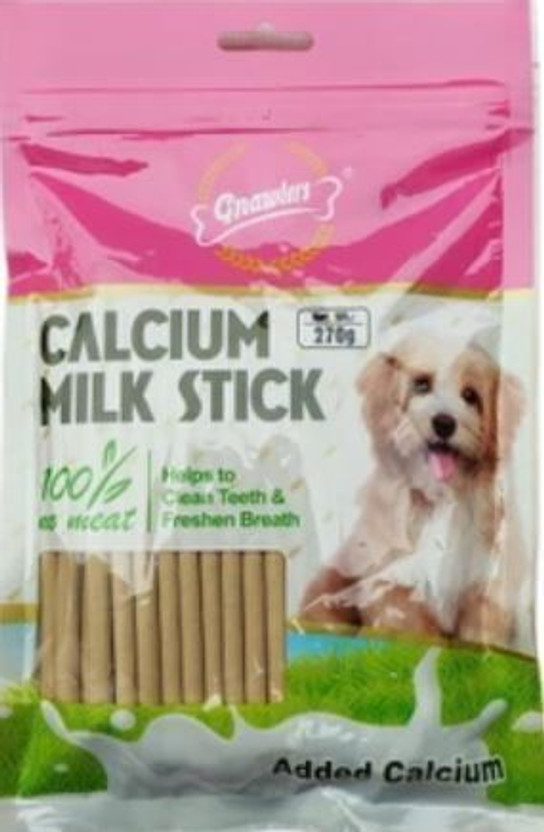 Gnawlers Gnawlers Calcium Milk Stick for Dogs/Puppies , Calcium Treats Chicken, Milk Dog Treat(270 g, Pack of 2)