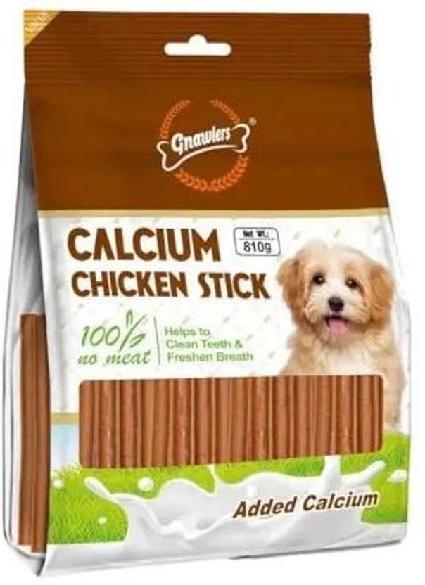 Gnawlers Gnawlers Calcium Chicken Stick Dog Treats Calcium-Rich Chew Sticks with Flavour Chicken Dog Treat(810 g)