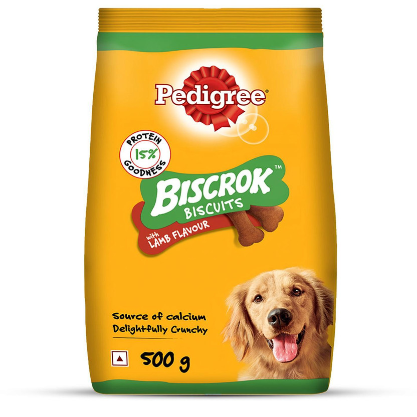 PEDIGREE Biscrok Biscuits (Above 4 months) Lamb Dog Treat(500 g)
