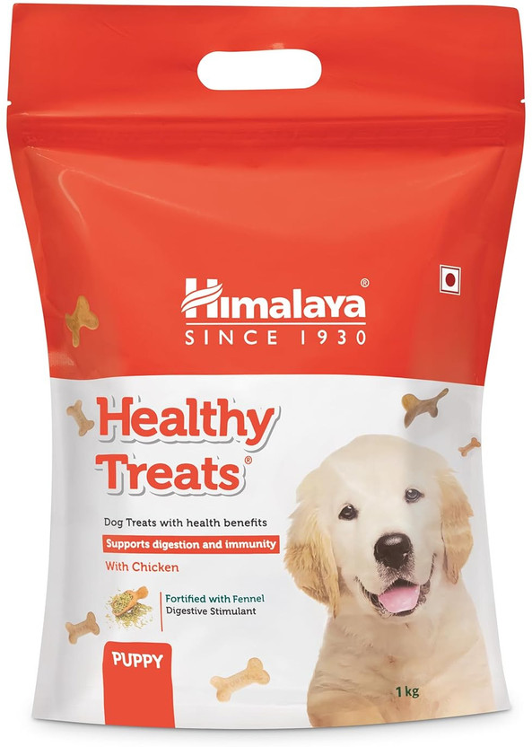 Himalaya Herbals Healthy Dog Treats for Puppy with Chicken I Supports Digestion & Immunity Chicken Dog Treat(1 kg)