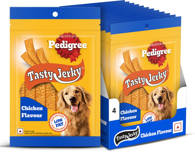 PEDIGREE Tasty Jerky Chicken Dog Treat(840 g, Pack of 12)