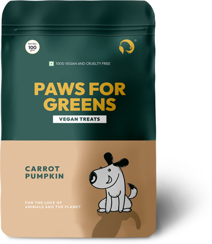 PAWS FOR GREENS Vegetarian Dog Treats For All Breeds 100% Natural Plant-Based Snacks 0.1 kg Dry Adult, Young Dog Food