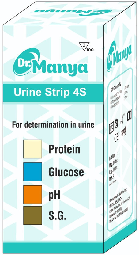 Dr.Manya Dr. Manya Urine Test Strips 4S | Rapid & Accurate Home Diagnostic Kit pH Testers