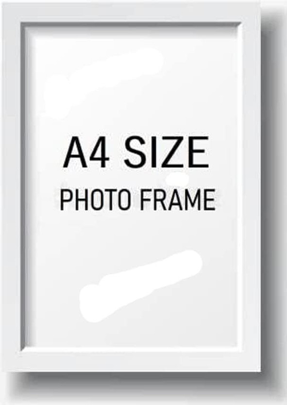 Sukhasha A4 Document Photo Frame Black Certificate & Picture Frames for Home 8 inch A4 Document Photo Frame(White, Black)