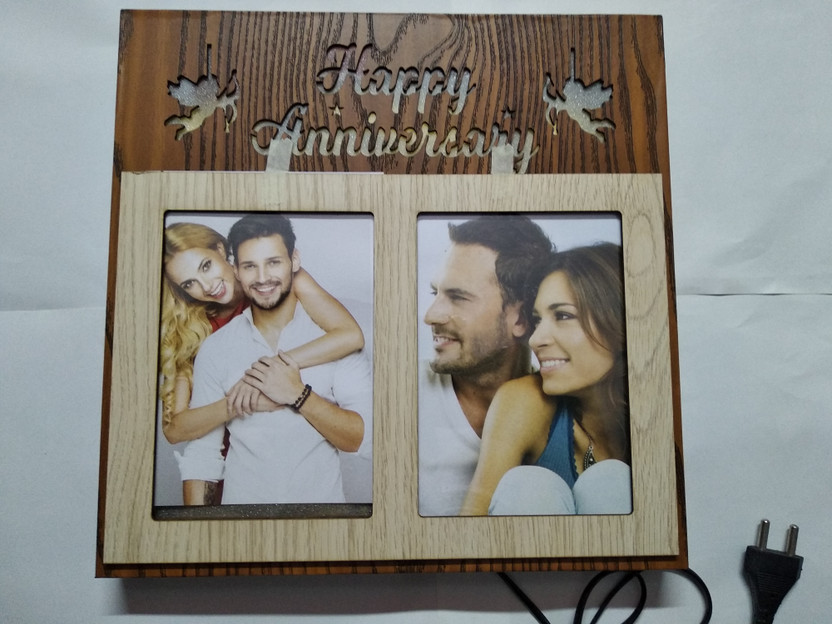MUNJAL HAPPY ANNIVERSERY PHOTO FRAME 12 inch DIGITAL(8 GB, Brown)