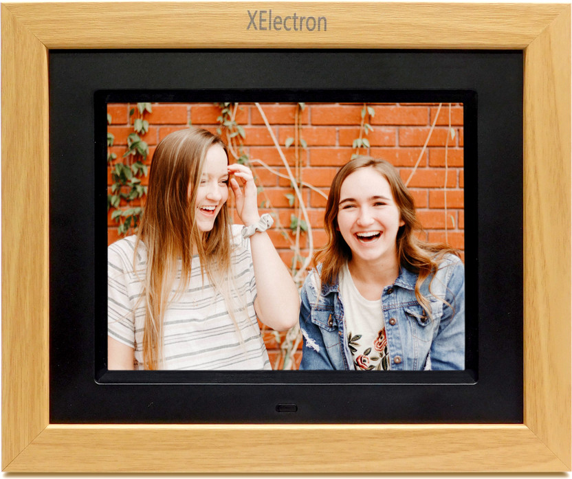 XElectron DPF805Wi 8 inch IPS Display Digital Photo Frame Wooden Finish BIS Certified(512 MB, Wooden, Black)