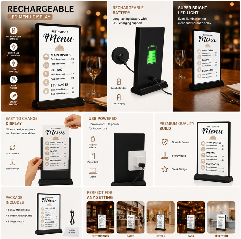 THEHIDESIGN THEHIDESIGN rechargeable display 9 inch rechargeable display(Black) - Flipkart Deal