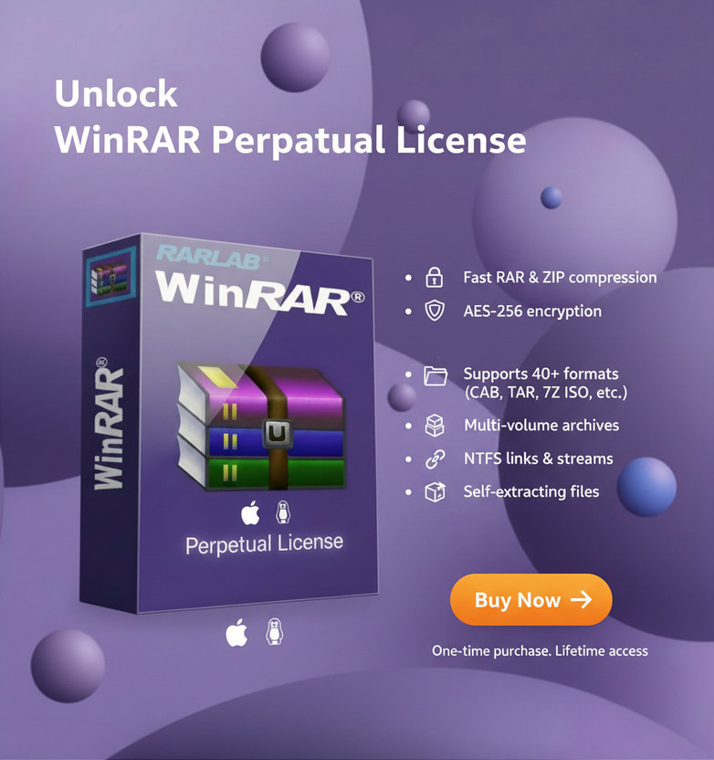 WinRAR Compress, Encrypt& Package Software|Activation Voucher w/ Perpetual License 1 PC, Physical Delivery| (Personal Edition)(No CD/DVD, for PC)