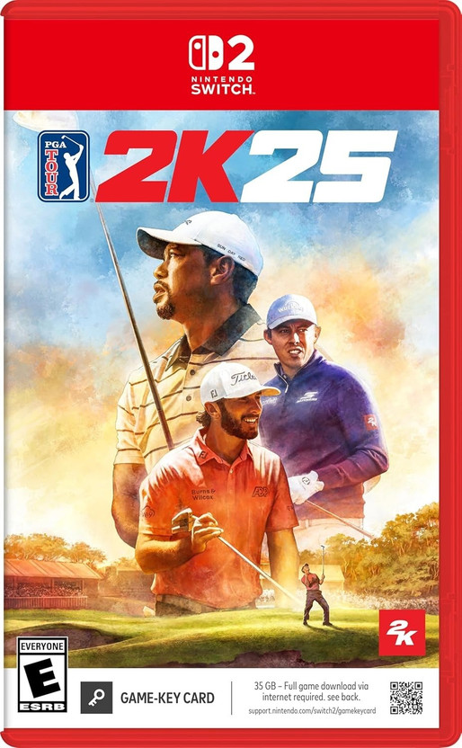 PGA TOUR 2K25 Nintendo Switch 2 Games CD | Realistic Golf Simulation with Career Mode Gameplay | Licensed Golf Courses | Precision Swing Mechanics | Competitive Tournaments & Multiplayer Sports Experience | switch 2 physical games with sports simulation gameplay | nintendo games for Sports Fans | Pe