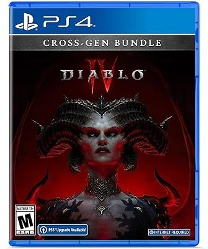Diablo IV PS4 Games CD | Dark Fantasy Open World Action RPG with Sanctuary Adventure | Dungeon Battles | Legendary Loot | PS game with Character Classes | Demon Combat & Online Co-Op Gameplay | ps4 games playstation | Perfect gift for Game Lover(for PS4, VR Compatible)