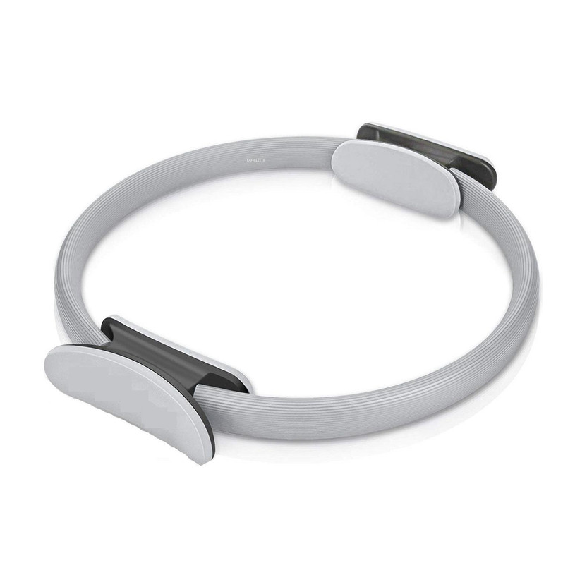LAFILLETTE Yoga Pilates Fitness Ring For Full Body Toning Thighs /Abs/Legs Comfortable With Non Slip Dual Grip Pilates Ring(Grey)