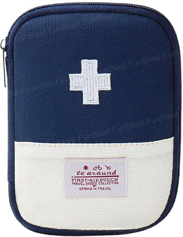 FunBlast FunBlast Portable First Aid Medicine Bag, Zippered Pill Organizer for School & Travel Mini Portable Medicine Bag for Travel, Medicine Storage Bag Pill Box(Navy Blue) - Flipkart Deal