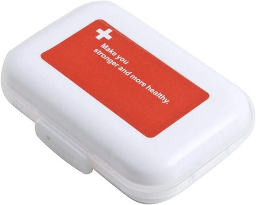 IKONEXX 8-Compartment Medicine/Pill Storage Box for Emergency Home Traveling Picnic Use Pocket Size Pill/Medicine Organizer Box Pill Box(Multicolor)