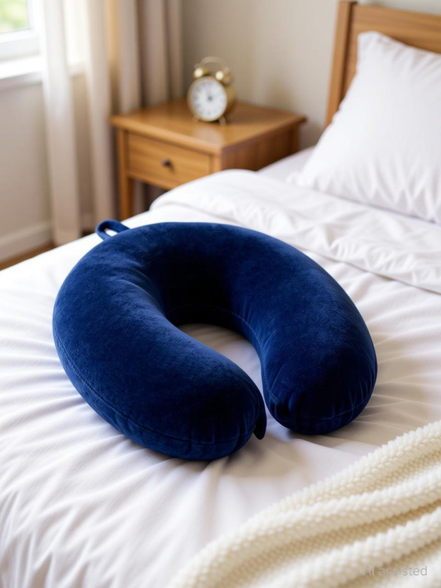 J S R Polyester Fibre Travel Pillow Pack of 1 Abstract Fashion(Multicolor)