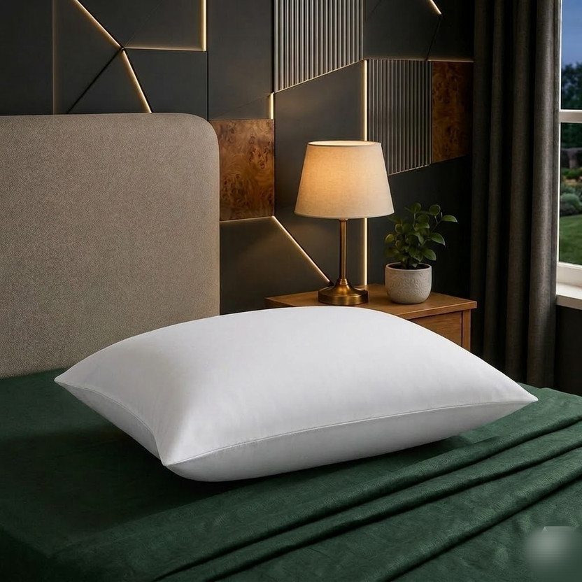 Sleep Service Polyester Fibre Sleeping Pillow Pack of 1 Solid(White)