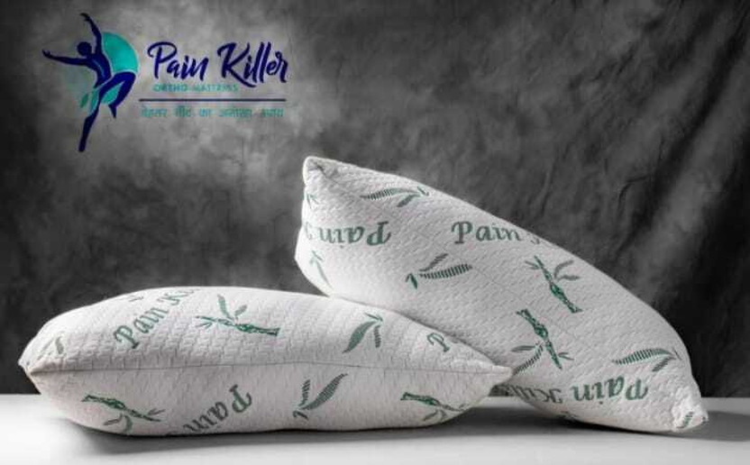 Pain killer ortho mattress Microfibre Orthopaedic Pillow Pack of 2 Solid Pillow Set || Comfort And Support Pillow(White)
