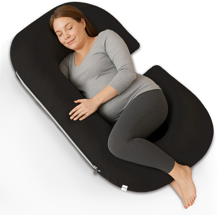 HOMESTIC HOMESTIC Microfibre Pregnancy Pillow Pack of 1 Solid(Black) - Flipkart Deal