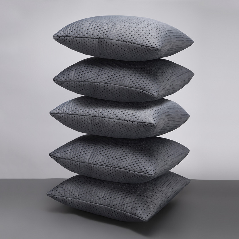 LA VERNE Microfibre Cushion Pack of 5 Geometric LUXURY(Grey. S)