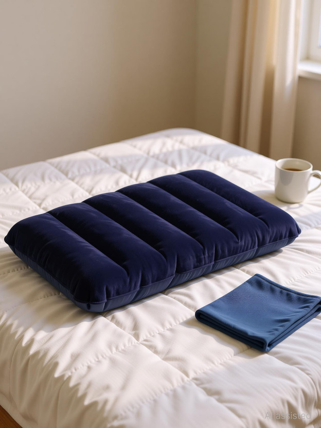 DDARSH ENTERPRISE Air Travel Pillow Pack of 1 Stripes(Blue)