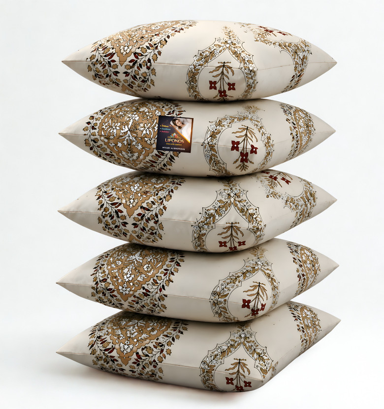 LIPONOS LIPONOS Microfibre Cushion Pack of 5 Floral Premium Cushion Set (16x16 inch)(Multicolor) - Flipkart Deal