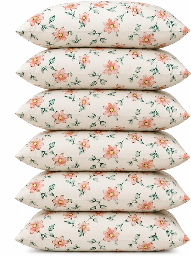 Sifflex Sifflex Polyester Fibre Sleeping Pillow Pack of 6 Floral Luxury(Multicolor) - Flipkart Deal