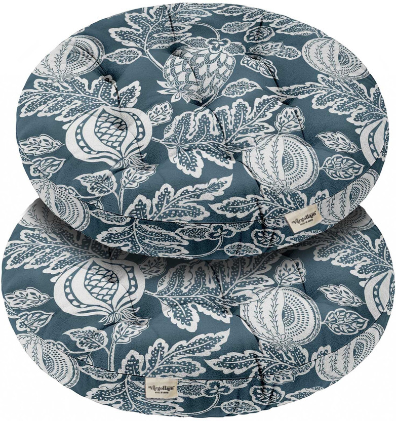 Vargottam Vargottam Foam Floor Cushion Pack of 2 Nature Tufted Floor Seating Cushion(Indigo Heritage Flora) - Flipkart Deal