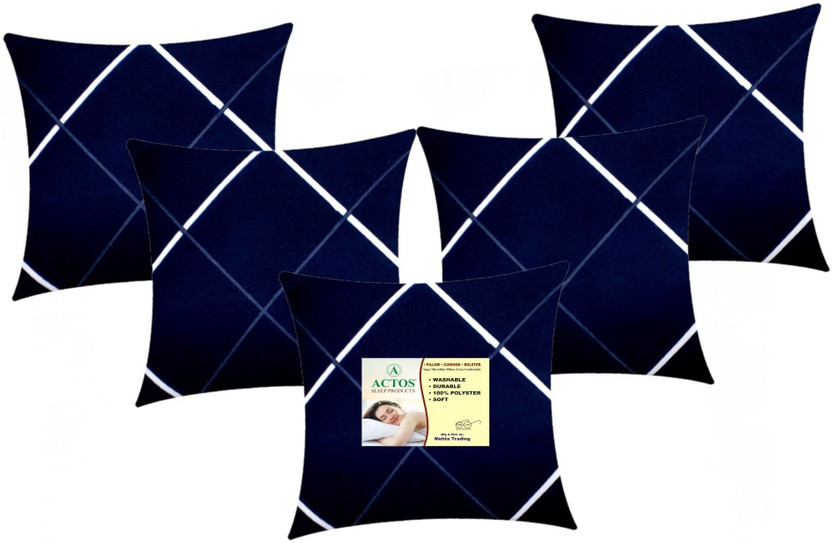 ACTOS Cotton Cushion Pack of 5 Abstract(Blue1)