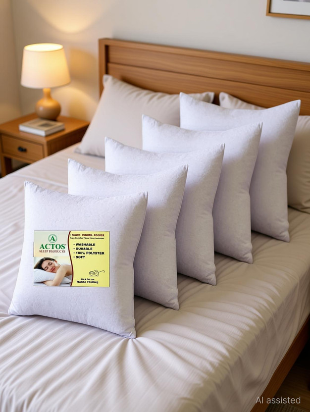 ACTOS Microfibre Cushion Pack of 5 Solid(White2)