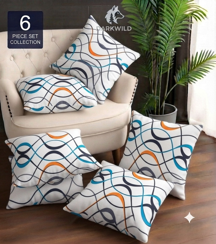 Darkwild Darkwild Microfibre Cushion Pack of 6 Printed Soft series, Cushio(Multicolor) - Flipkart Deal