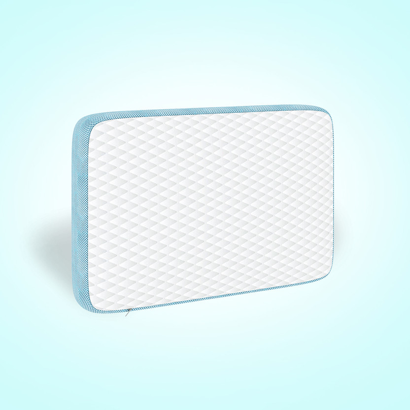 Flipkart Perfect Homes Memory Foam Orthopaedic Pillow Pack of 1 Solid Mattresses Orthopaedic Memory Foam Pillow for Neck & Spine Support(Sky)