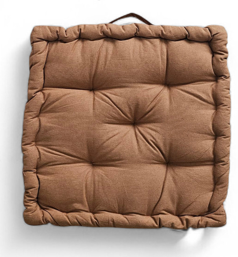 MonarchHomeArt MonarchHomeArt Cotton Floor Cushion Pack of 2 Solid(Tan) - Flipkart Deal