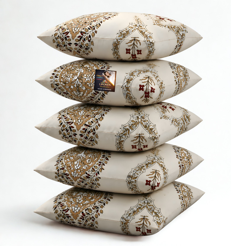 LIPONOS LIPONOS Microfibre Cushion Pack of 5 Floral Premium Cushion Set (16x16 inch)(Multicolor) - Flipkart Deal