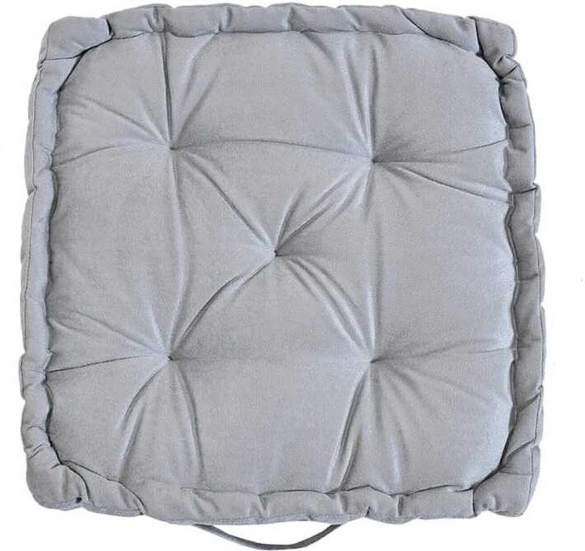 MbsHandloom MbsHandloom Cotton Floor Cushion Pack of 1 Solid Floor Cushion(Grey) - Flipkart Deal
