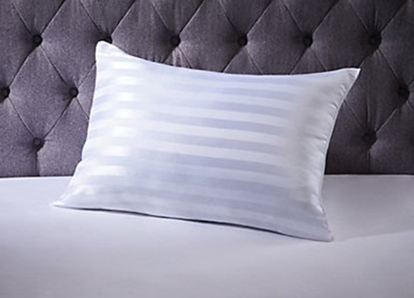 LA VERNE Microfibre Sleeping Pillow Pack of 1 Stripes(White)