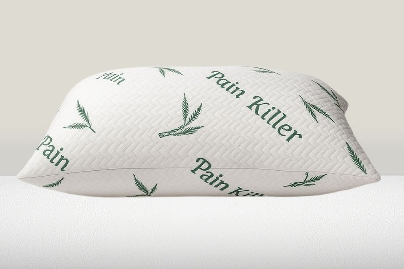 Pain killer ortho mattress Microfibre Sleeping Pillow Pack of 4 Polka(White)