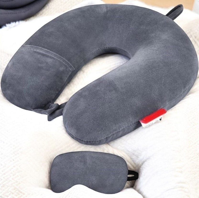 TrendTryst Ball Fibre Travel Pillow Pack of 1 Nature Fashion(Grey)