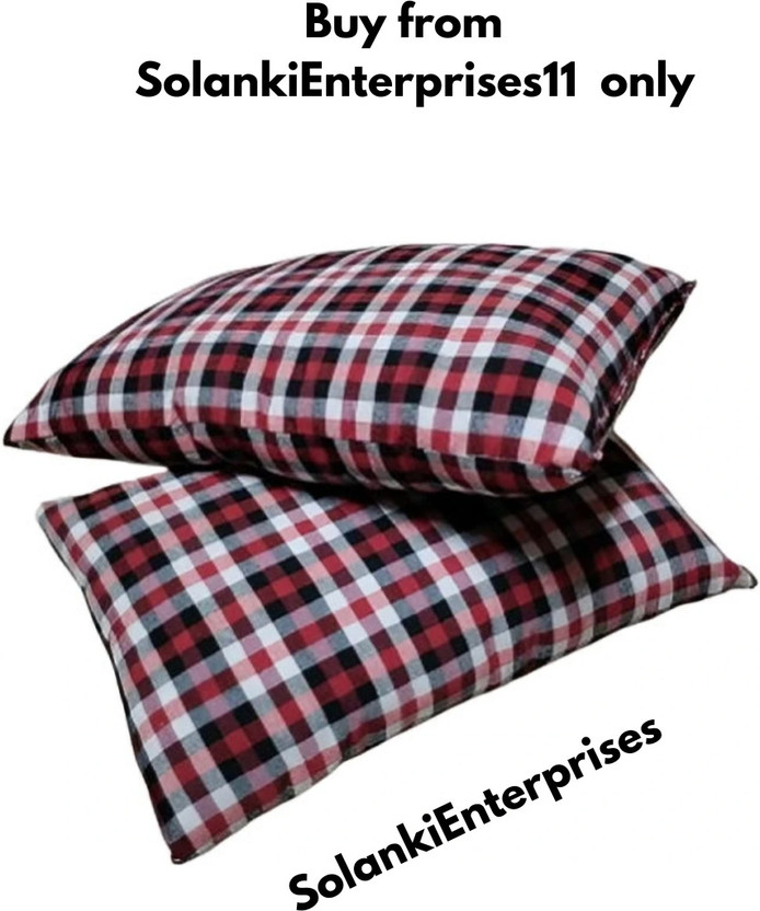 SOLANKICOTTON Cotton Sleeping Pillow Pack of 2 Geometric(Multicolor)