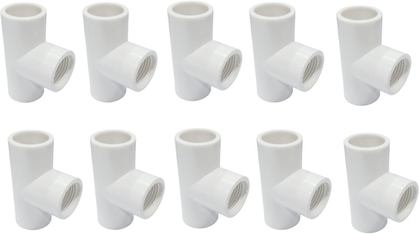 MOREL UPVC PLUMBING SUPPLIES & PIPE FITTING TEE 1/2" PACK OF 10. WHITE 3-Way Tee Pipe Joint(Pack of 10)
