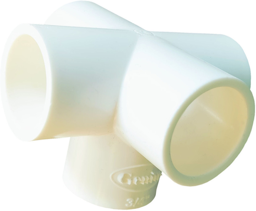DEHRAN UPVC Elbow 3/4" inchi (25mm) Pipe Accessories Fitting 5-Way 90 Degree Elbow Pipe Joint(Pack of 1)