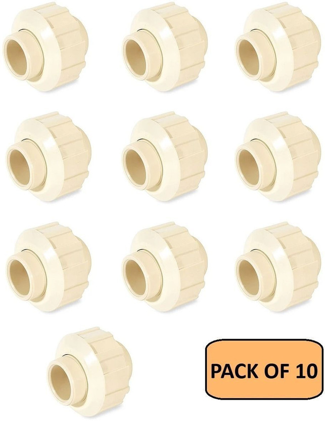 Soil to Soul CPVC Plastic Union, Pipe Fitting, Size- 1" inch 2-Way Union Pipe Joint(Pack of 10)