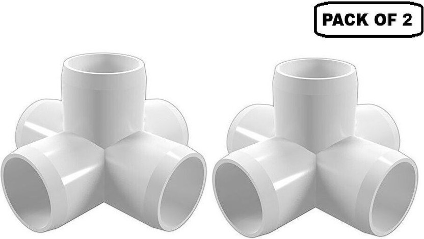 Soil to Soul UPVC 5 way cross, Furniture Grade fitting, Size-3/4 inch 5-Way Cross Pipe Joint(Pack of 2)