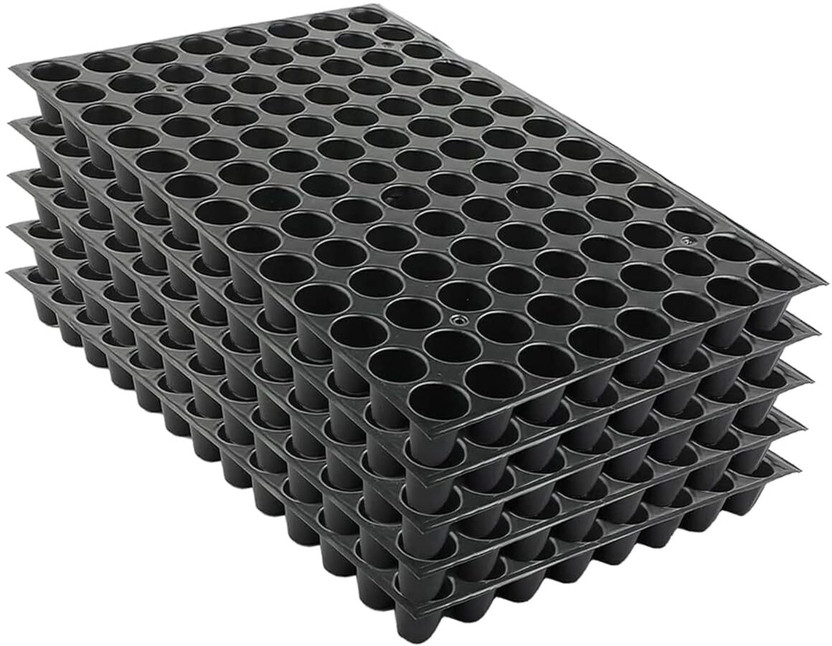 Sage Agriculture/Garden Plastic Seed Germination Seedling Tray (98 Cavity) 10 Pieces Plant Container Set(Pack of 10, Plastic)