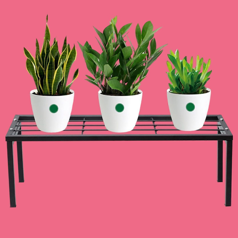 The Home Care Plant Stand | Gamla Planter Flower Pot Stand for Balcony Indoor Outdoor Plant Container Set(Metal)