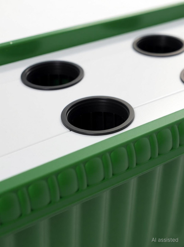 GREENLIVE Hydroponic 10 Planter System Kit ( Green ) Plant Container Set(Plastic)