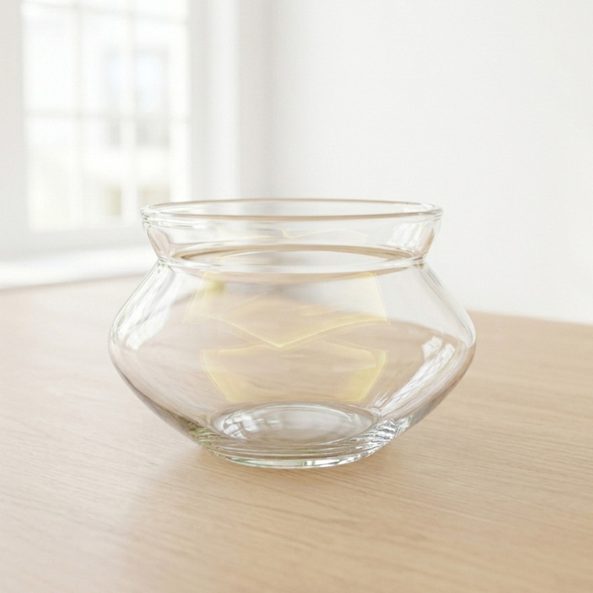 NiMoj Mini Glass Planter Bowl for Indoor Plants Decoration Plant Container Set(Glass)