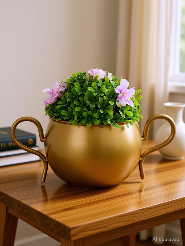 Cinagro MetalFlowerPlanterPot-ColourBloomStylePotsforPlants,HomeDecoration Plant Container Set(Metal)