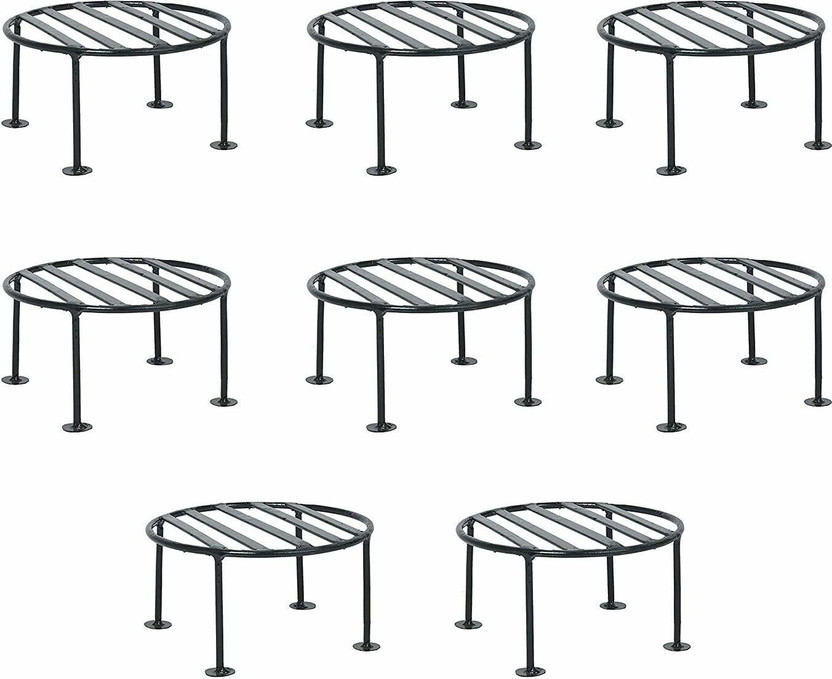 Gaintcloud Gaintcloud Iron Indoor/Outdoor Flower Pot/Plant Stand for Home Garden Balcony Living Room Decor(Black, Pack of 8)… Plant Container Set(Pack of 8, Metal) - Flipkart Deal